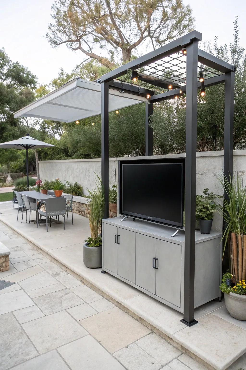 Celebrate simplicity with a modern, minimalist TV housing.