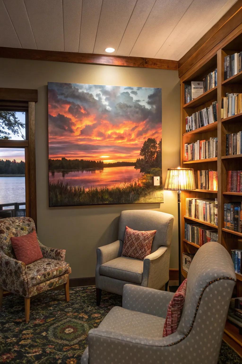 The natural world elegantly portrayed on canvas.