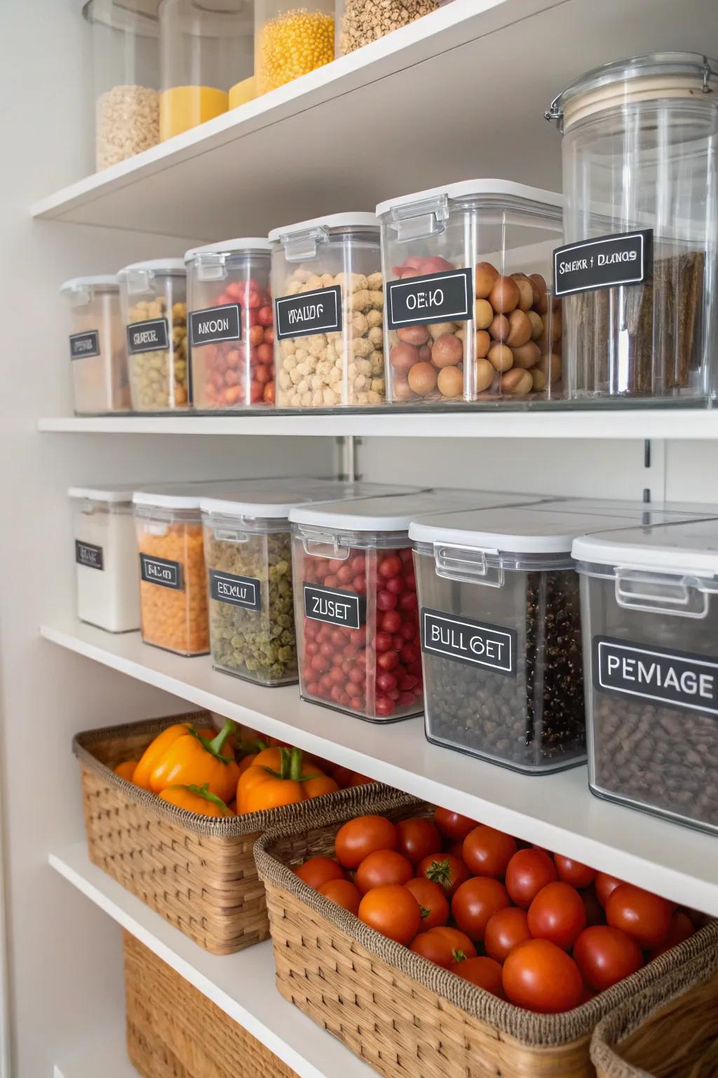Labels make your pantry clear and easy to use.