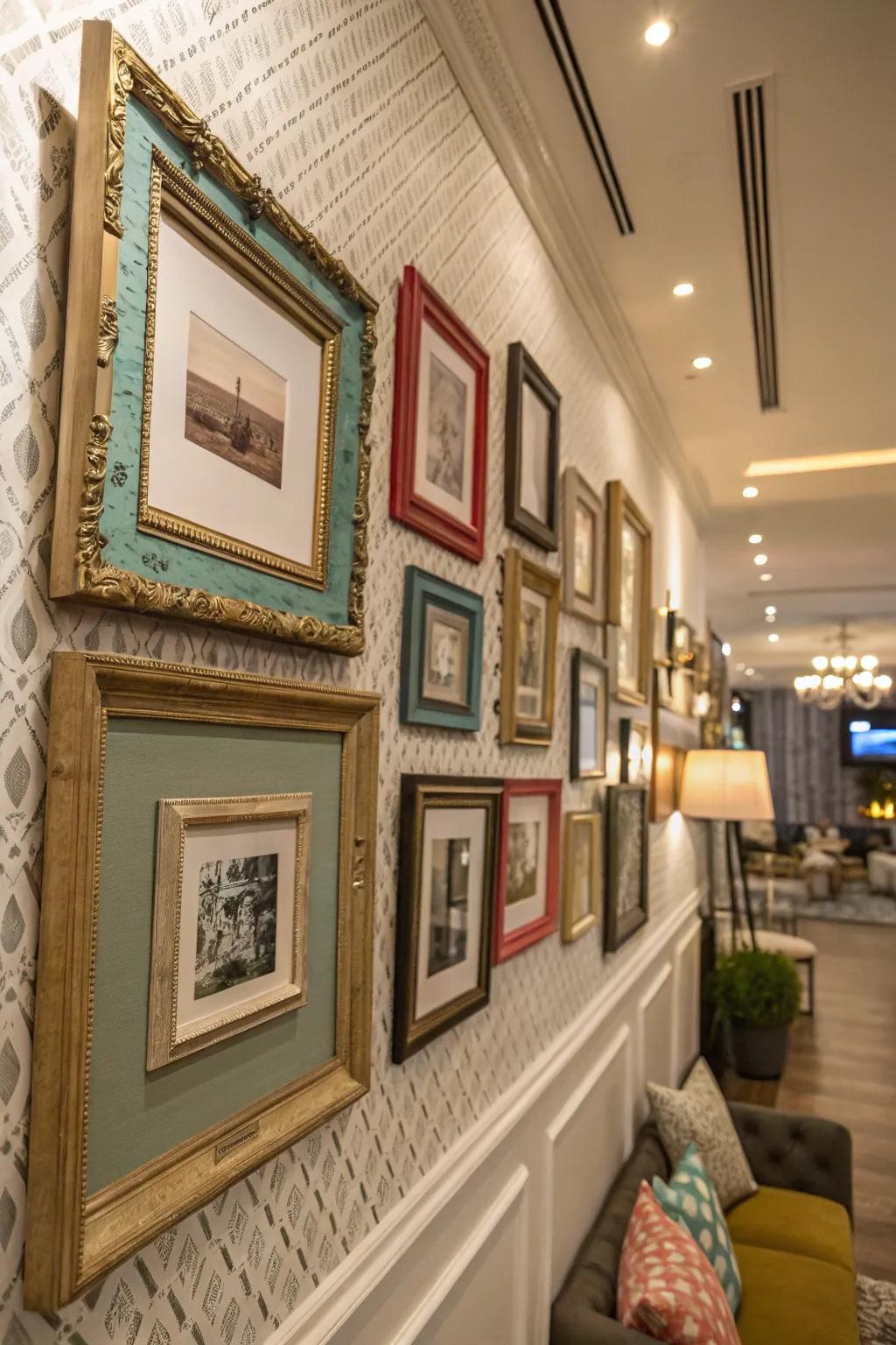 An eclectic assortment of frames that enriches the charm and uniqueness of any setting.