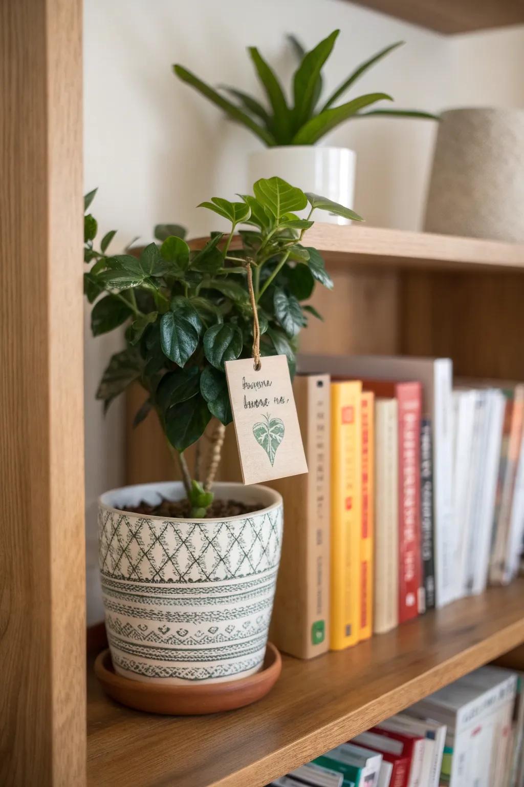 A heartwarming personalized plant pot, an ideal gift for mom.