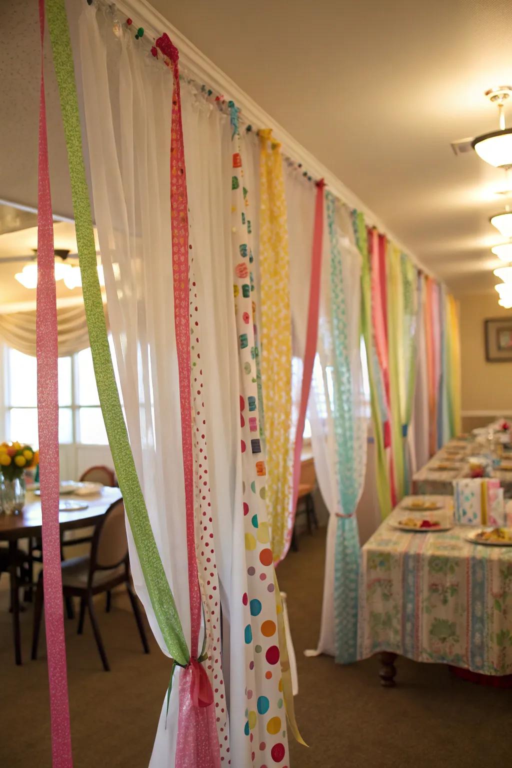 Infuse an whimsical ambiance with drape-style VividShield Table Covers.