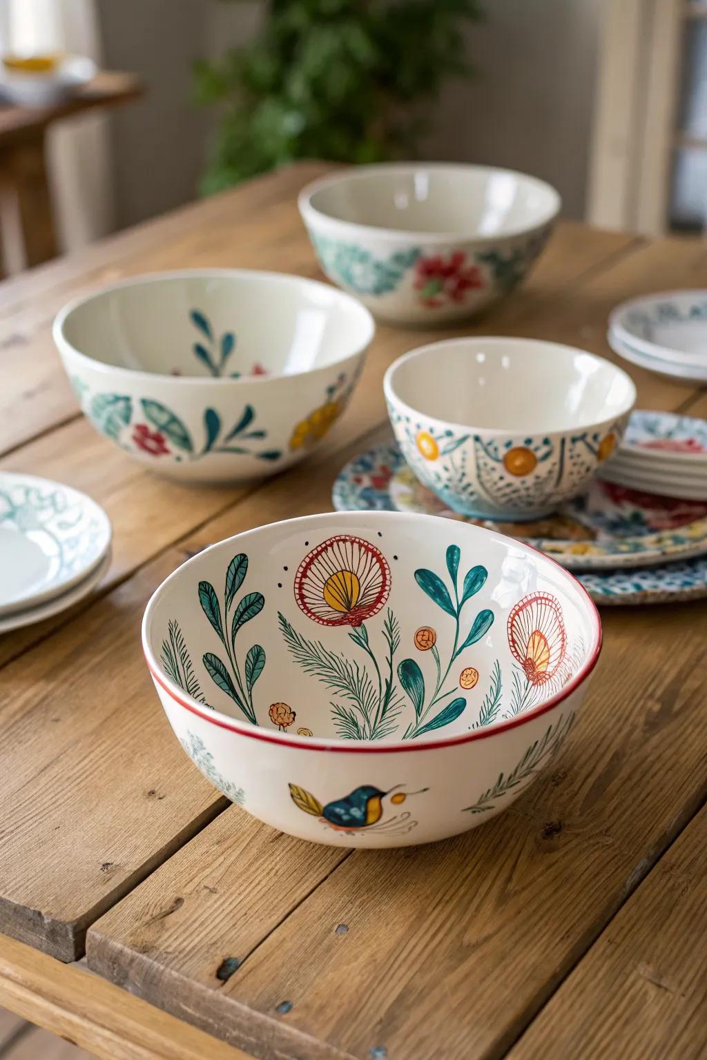Artistic porcelain bowls that make every meal feel a bit more luxe.