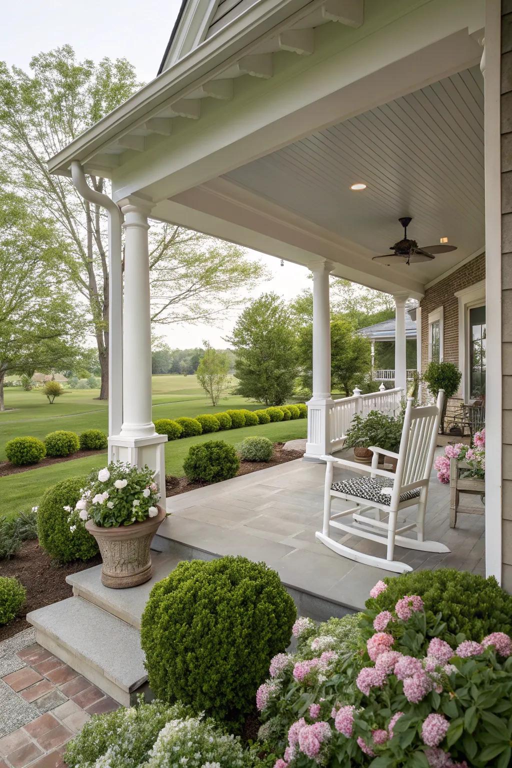 Enduring sophistication with a peaked roof.