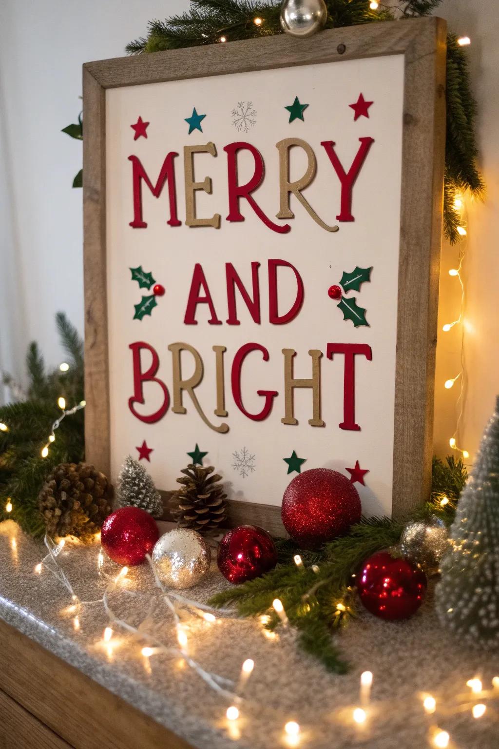 Striking festive typography for a cheerful impression.