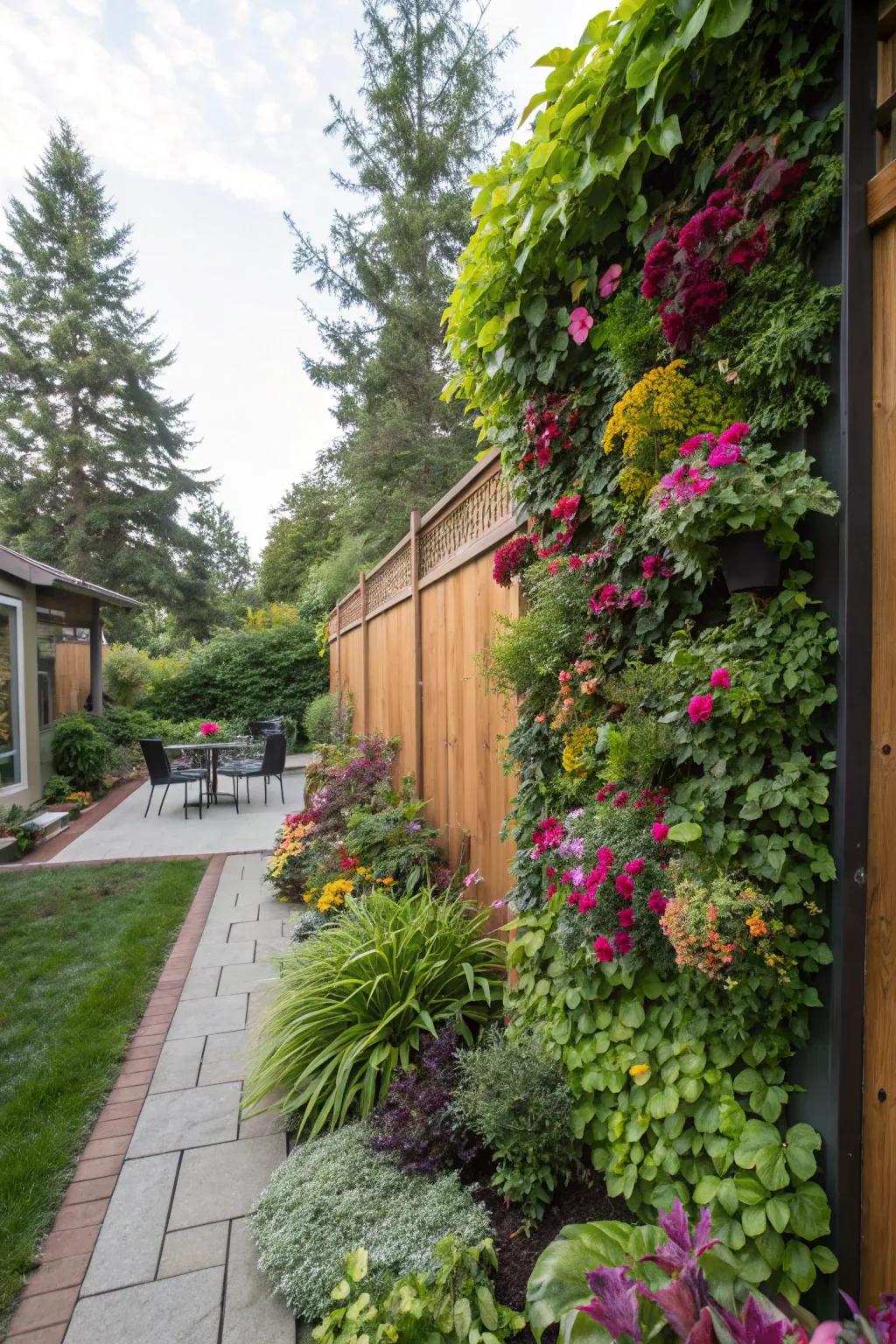 Vertical gardens offer a refreshing way to enhance privacy while adding natural beauty.