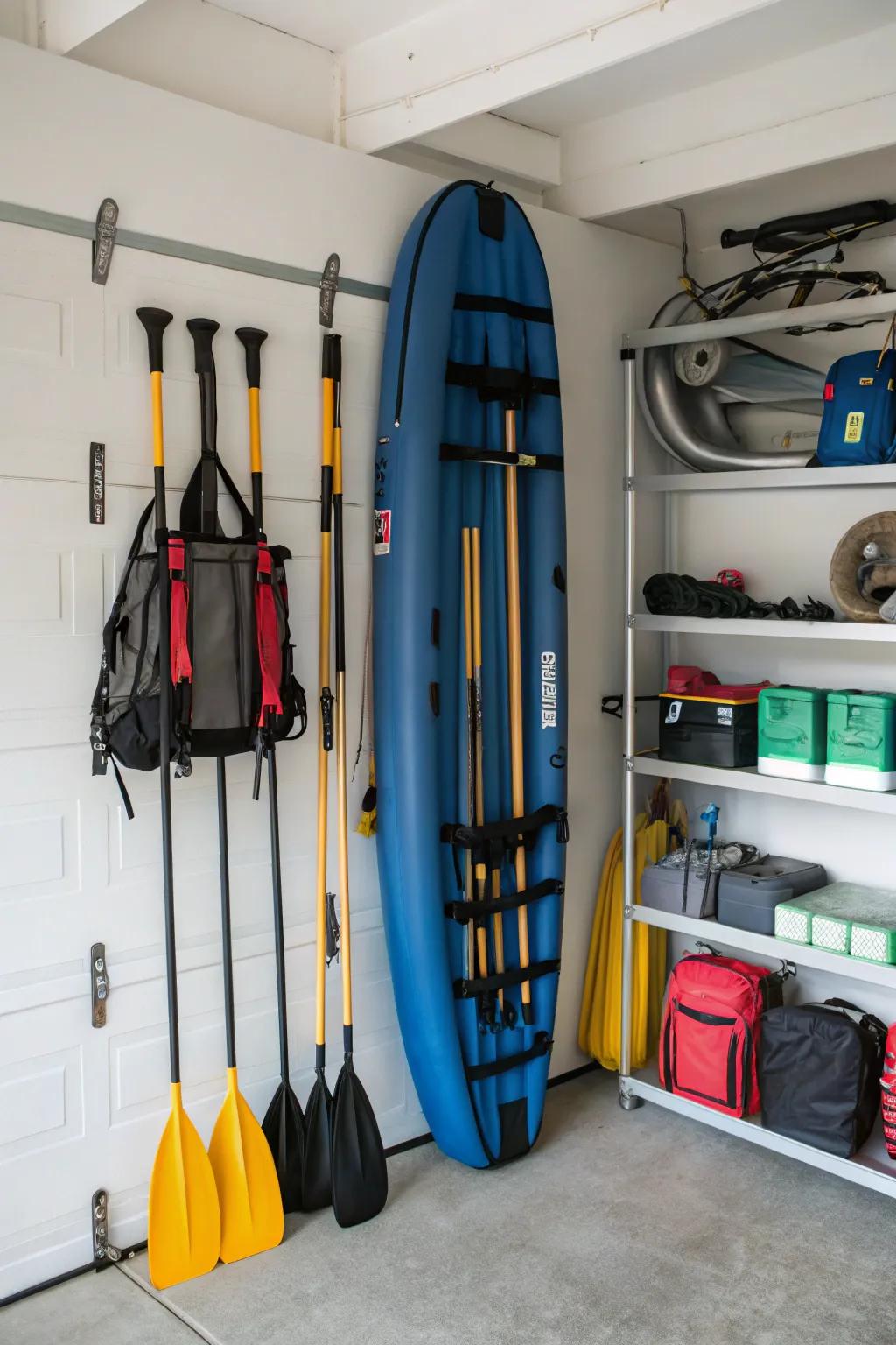 Vertical stowage using wall-mounted systems lets you get the most out of your available area.