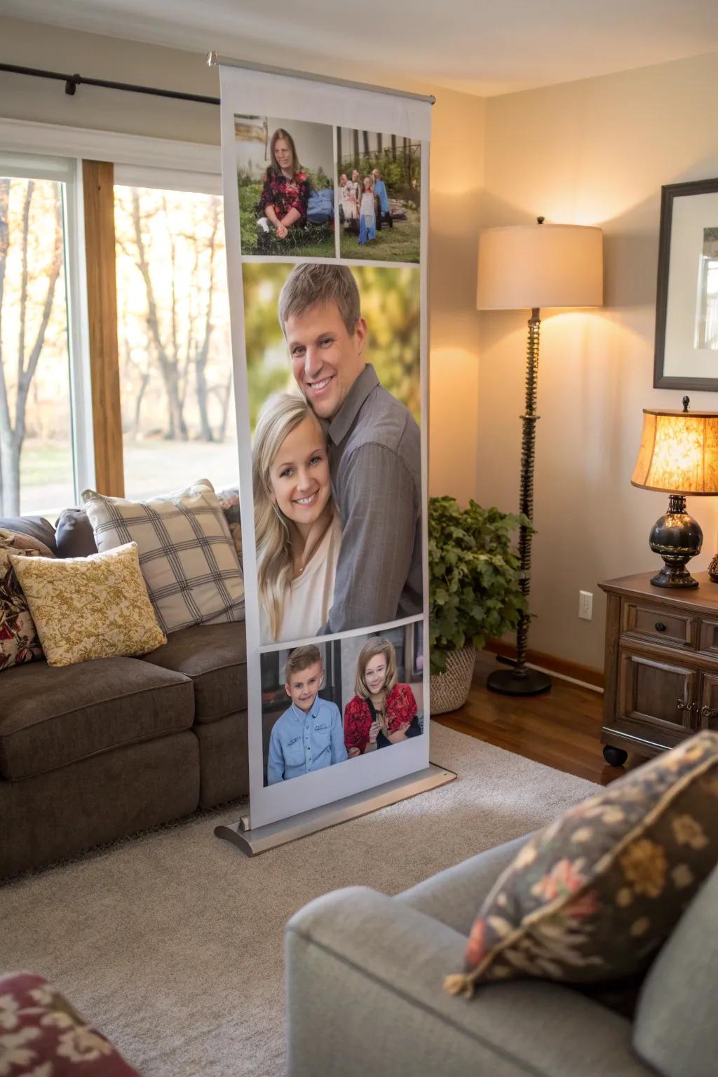 With a customized picture banner, you can capture treasured family memories.