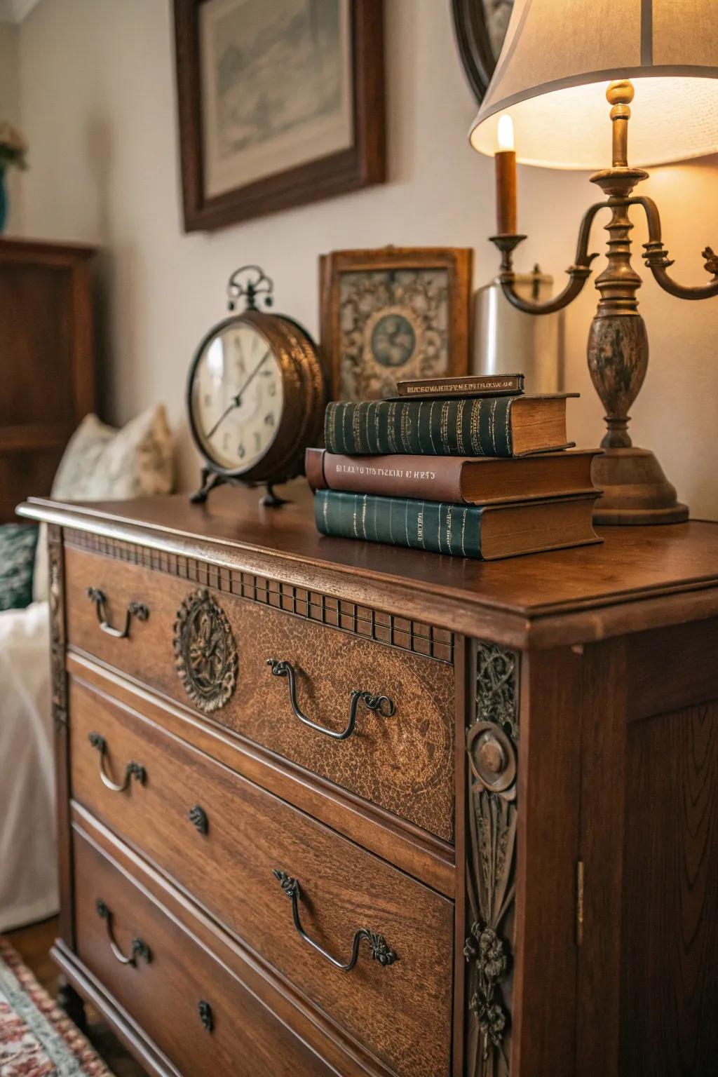 Classic wardrobe introduces charm and practicality.