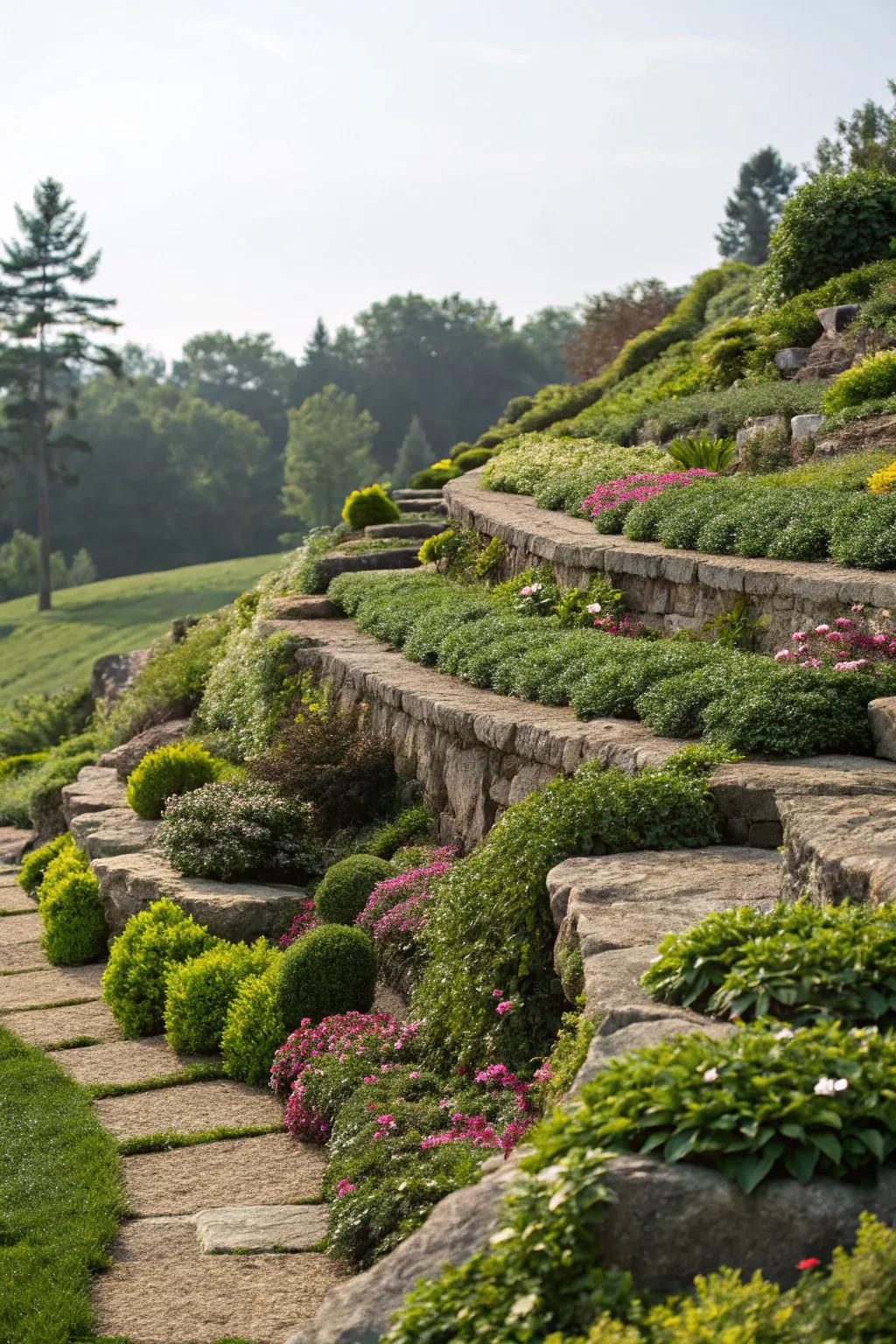 Stone decks fashion layers of interest and beauty.