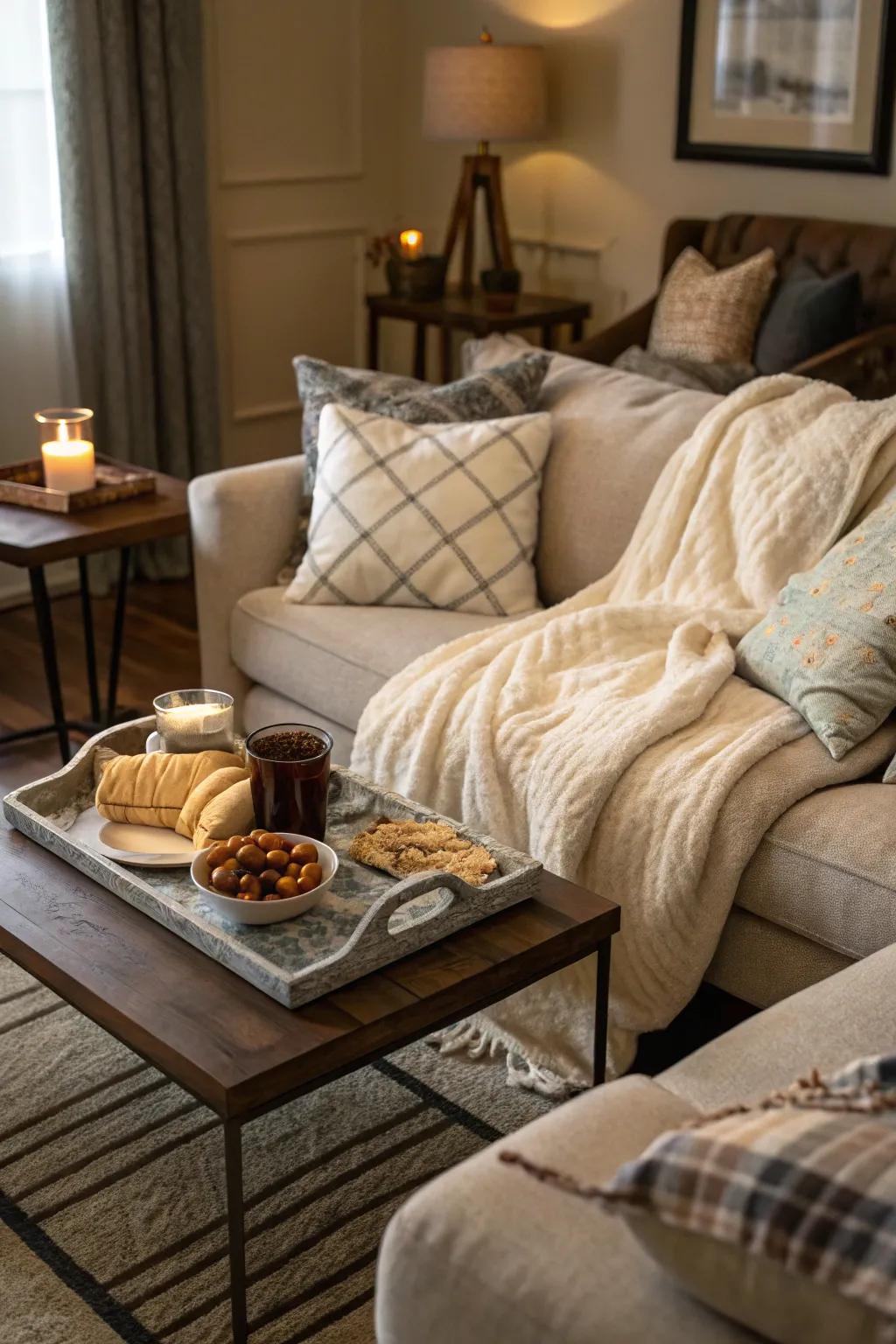 Change your lounge into a loving picnic destination.