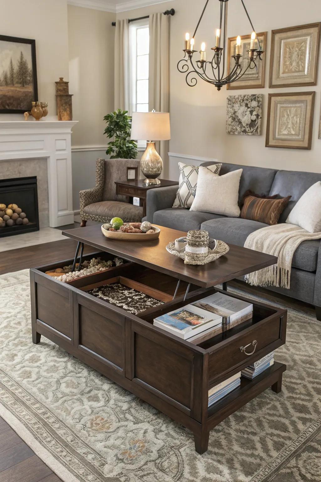 Smart furniture choices can keep your space organized and stylish.