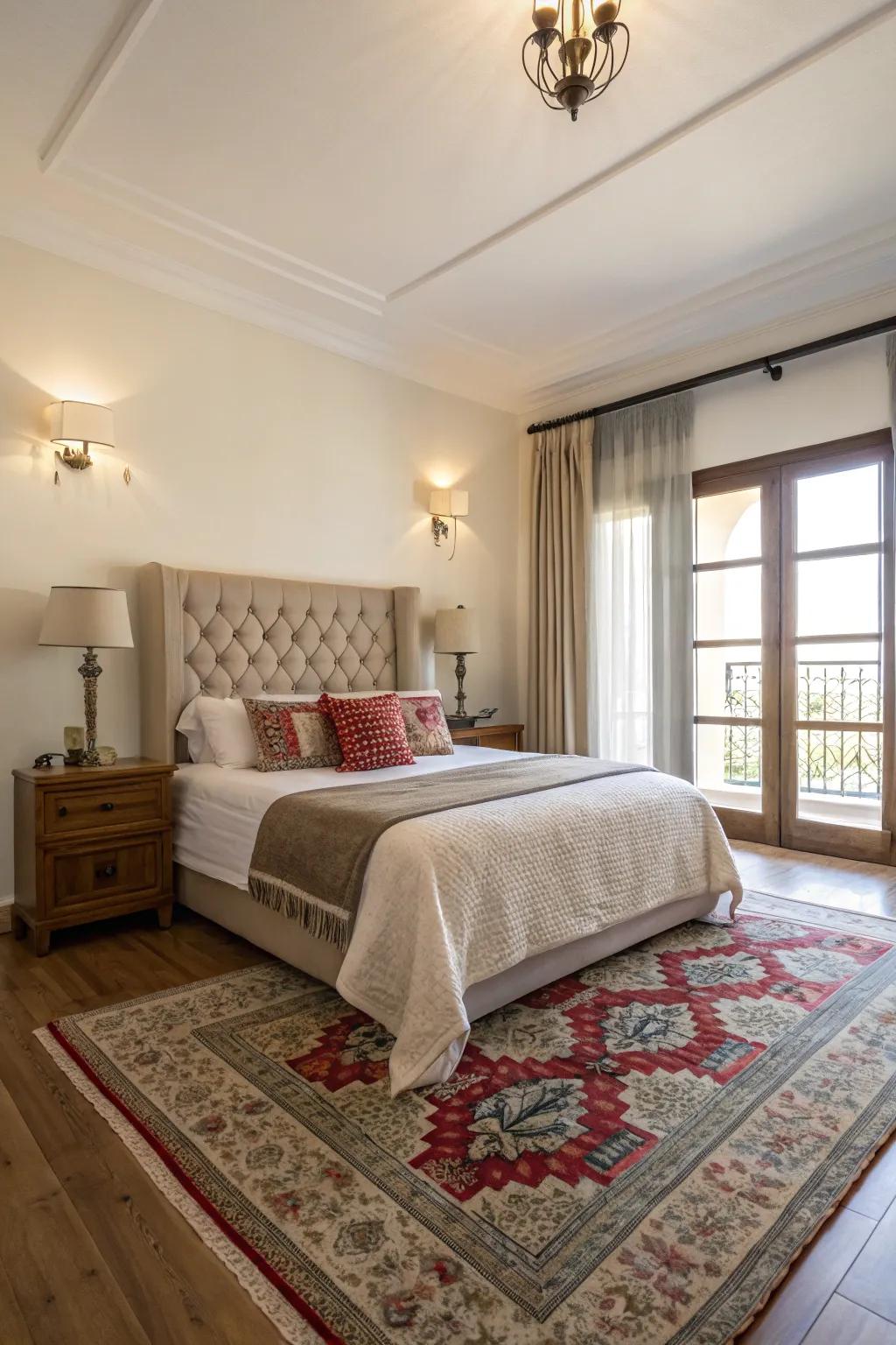 Thoughtful rug placement has the power to reinvent your bedroom.