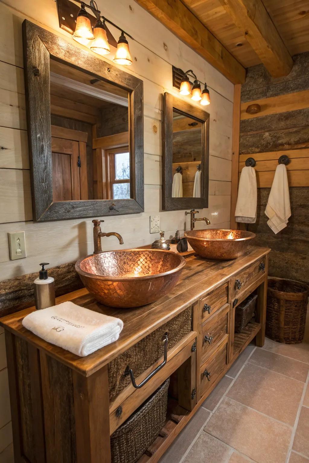 Copper sinks bring warmth and style to your space.