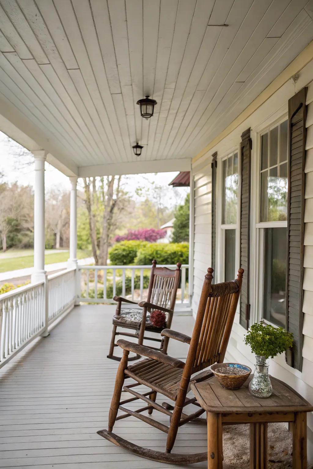 Beadboard ceilings present a classic aesthetic with a rustic spin.