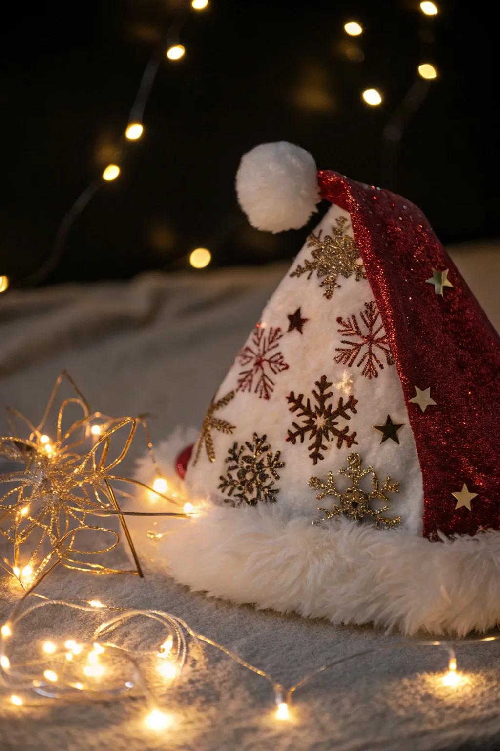 Breathe life into a snow-kissed night with gleaming ice crystals and stars.