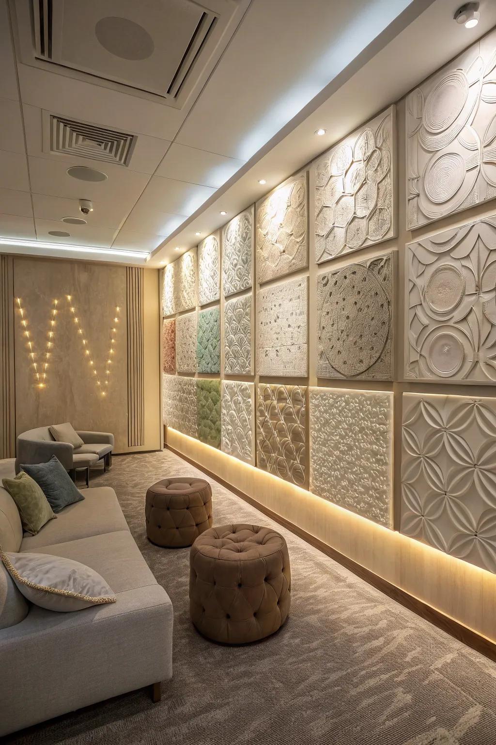 Interactive walls invite you to touch and discover.
