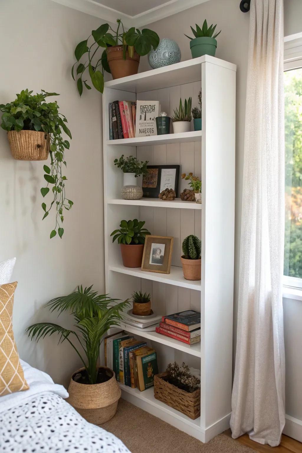 Nook displays make use of otherwise neglected space.
