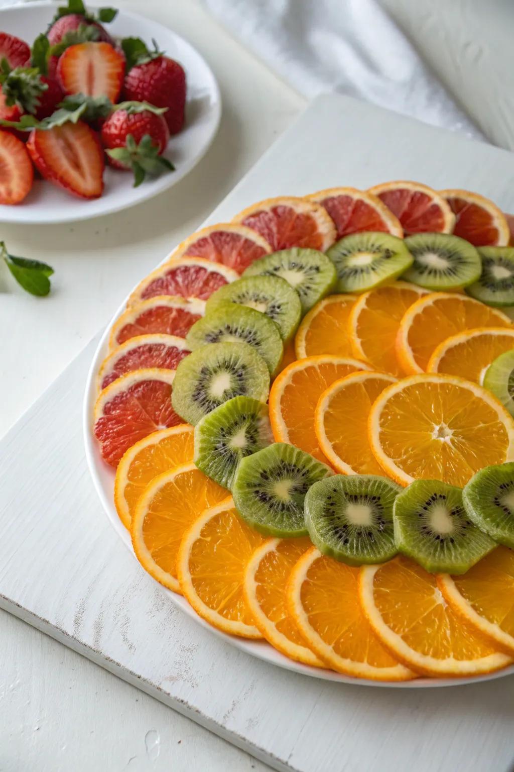 Creative fruit layouts that capture attention.