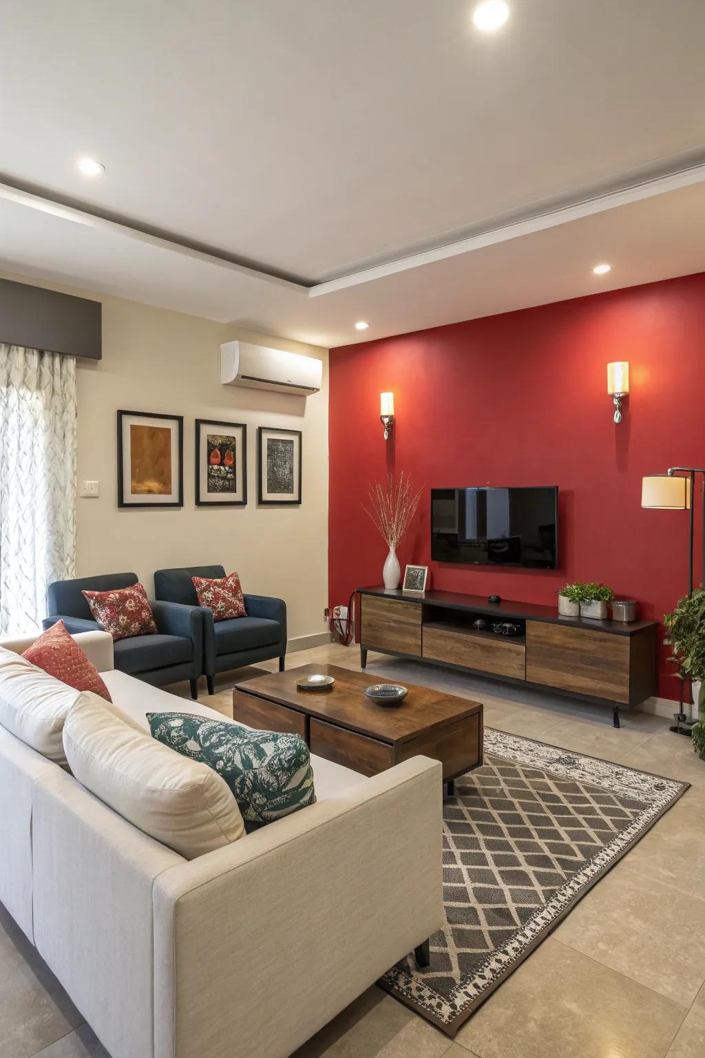 Make a bold statement with an accent wall.