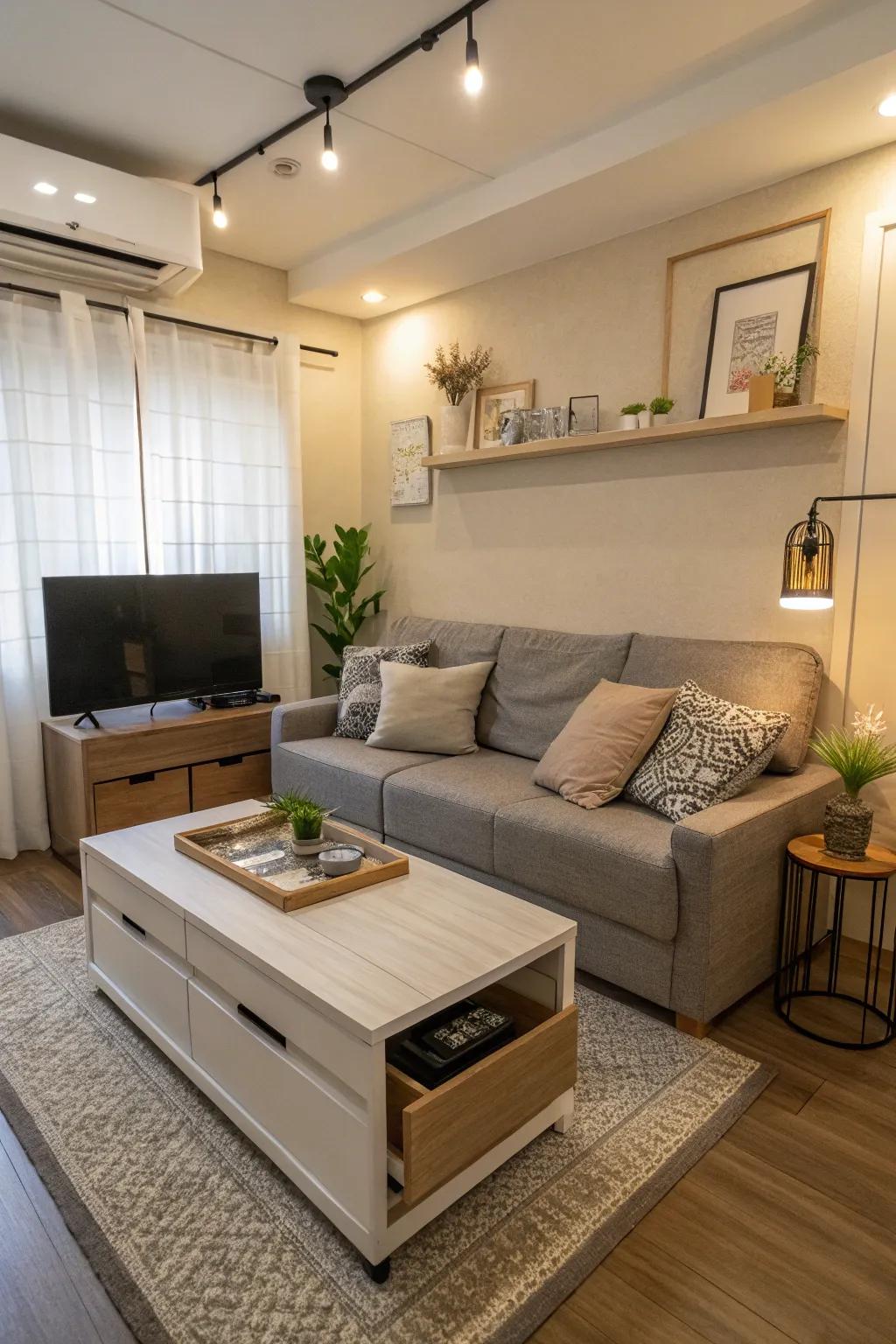 Having furniture that does more than one thing is essential to maximizing space.