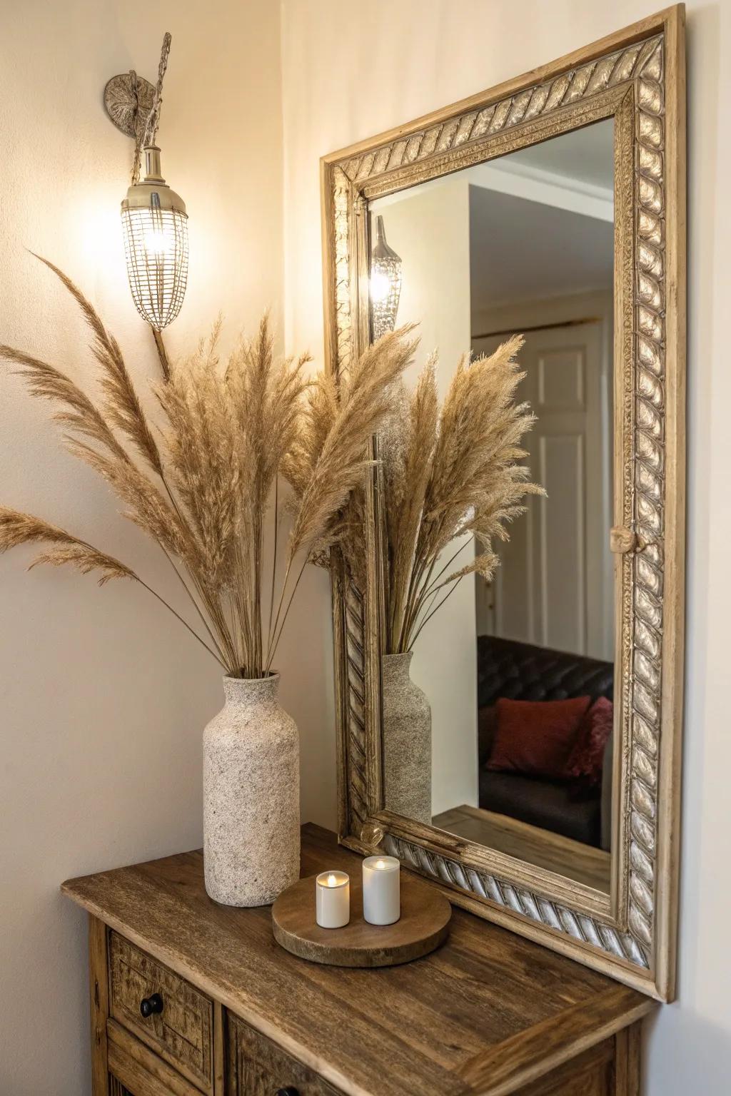 Mirrors have the ability to boost light and space in any room.