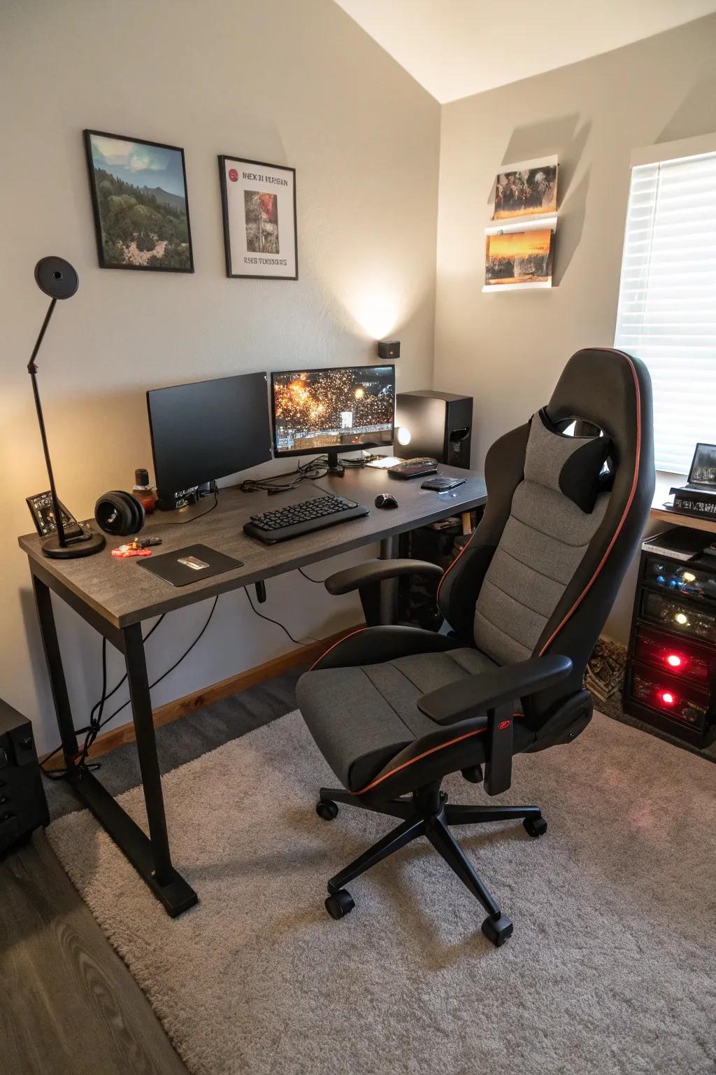 Good seating makes sure you're comfy when you game for a long time.