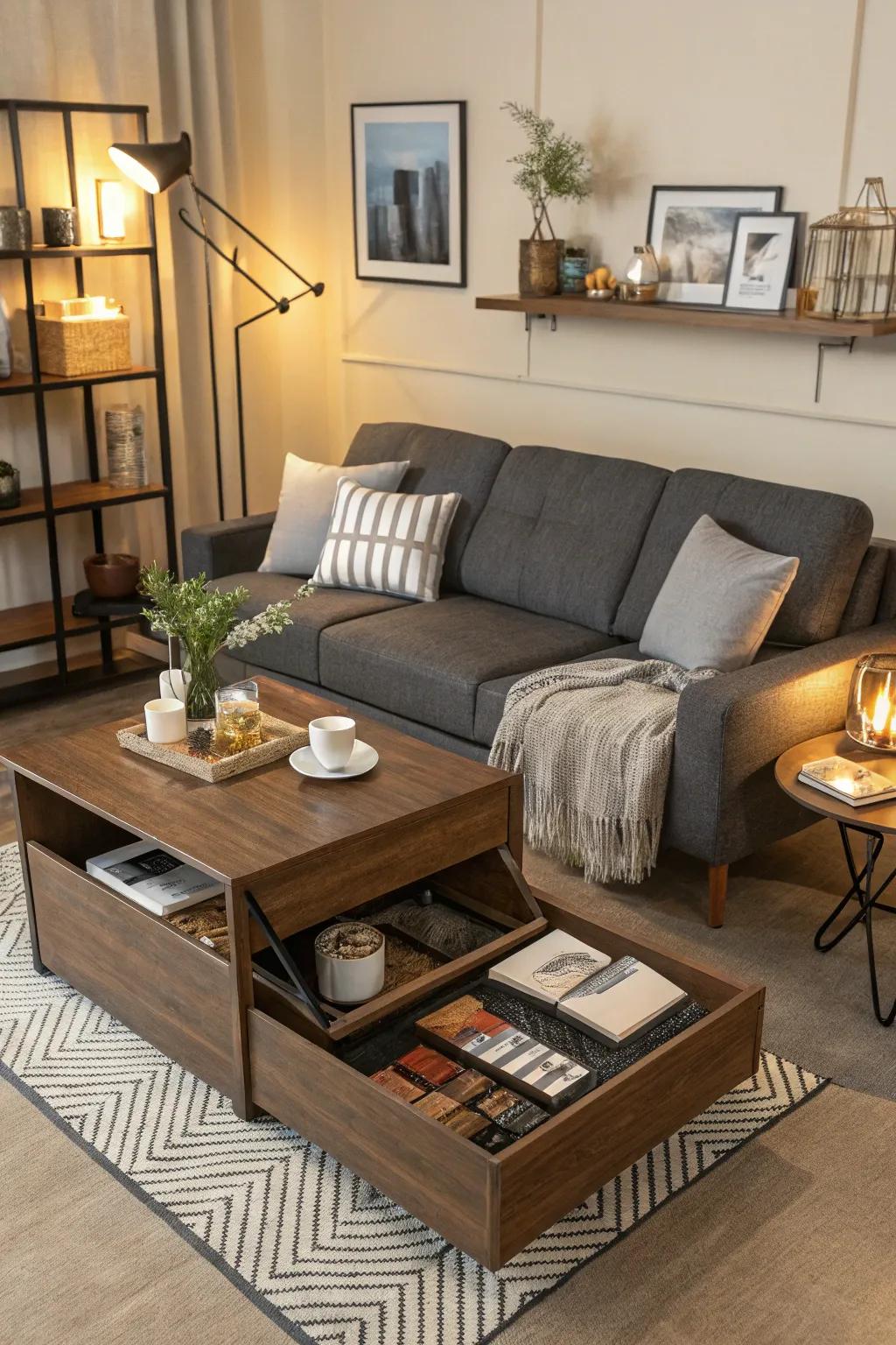 Versatile items increase utility in small places.