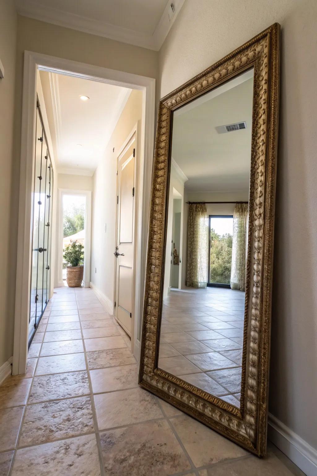 Looking glasses have the ability to make your thin passageway seem more spacious and welcoming.