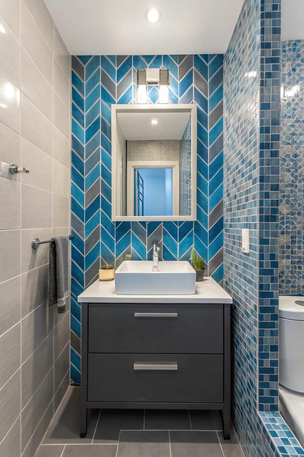 Striking colors can redefine the mood of your powder room.
