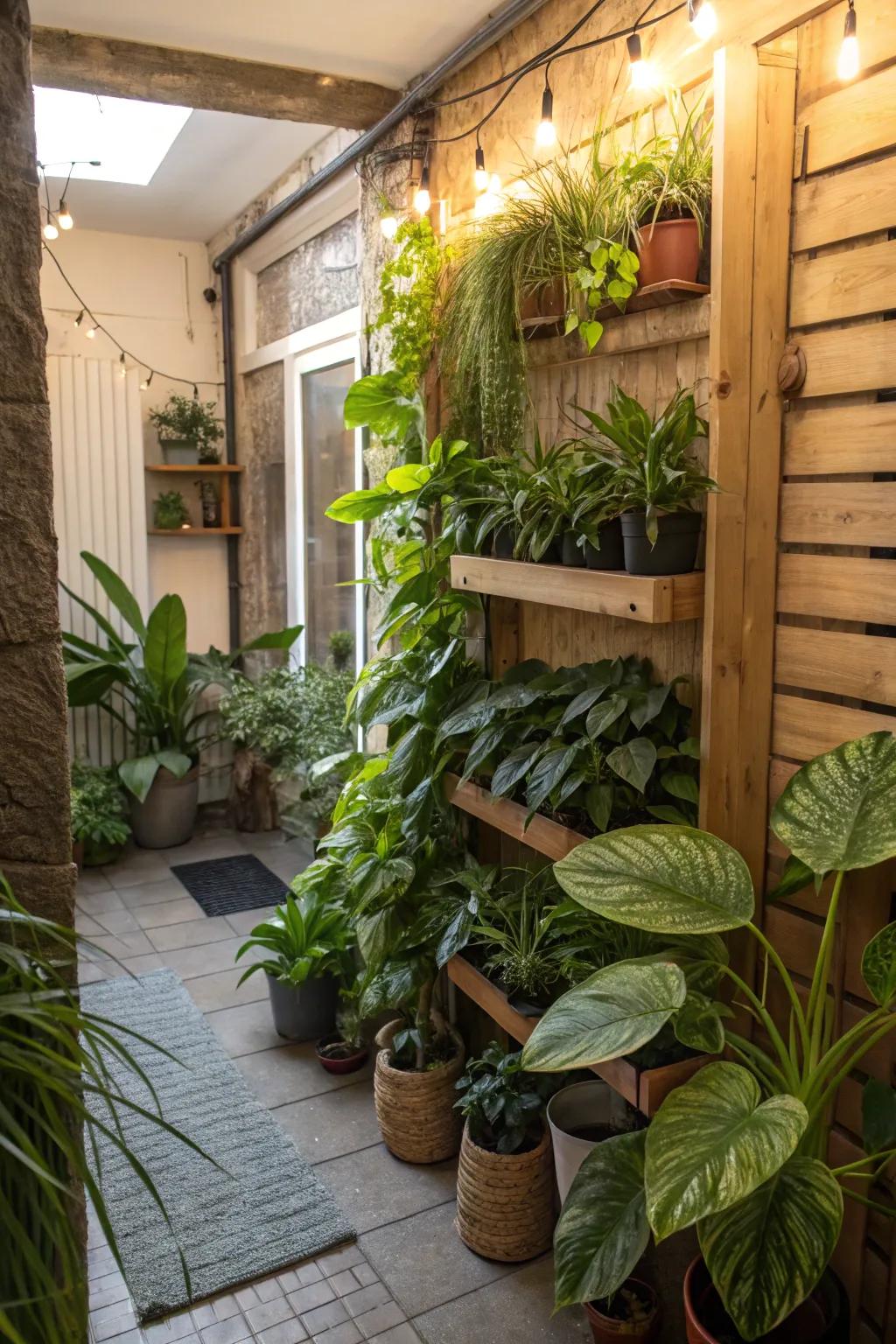 Welcome the outdoors in with a vibrant indoor garden in your basement.