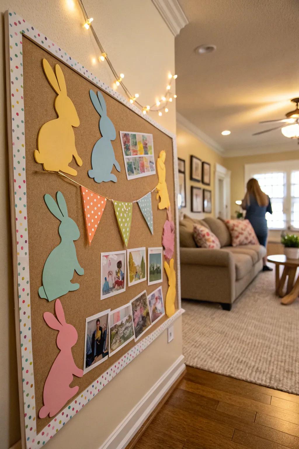 Bunnies in playful stances hopping through your decor.