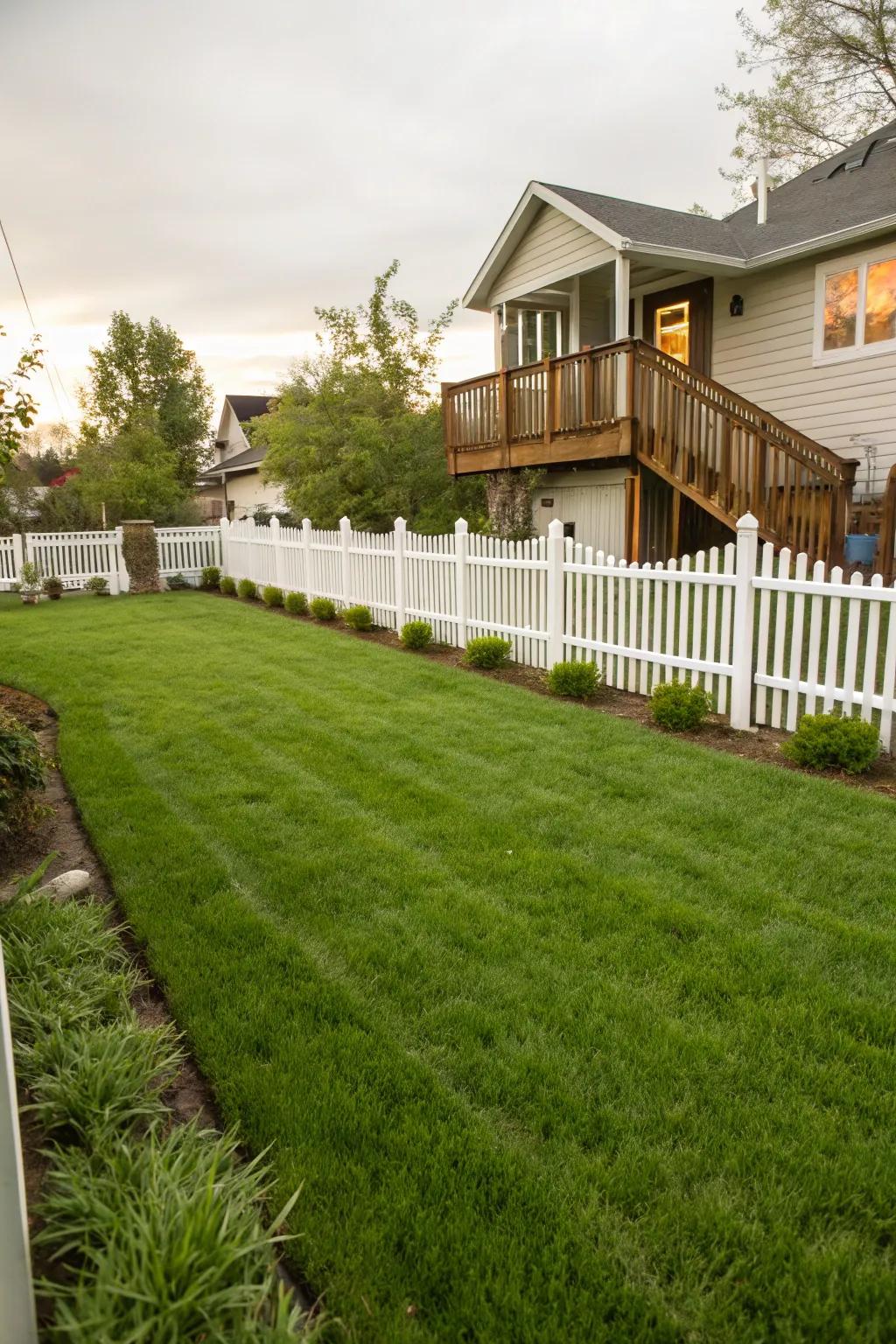 A perfectly manicured lawn ready for spring.