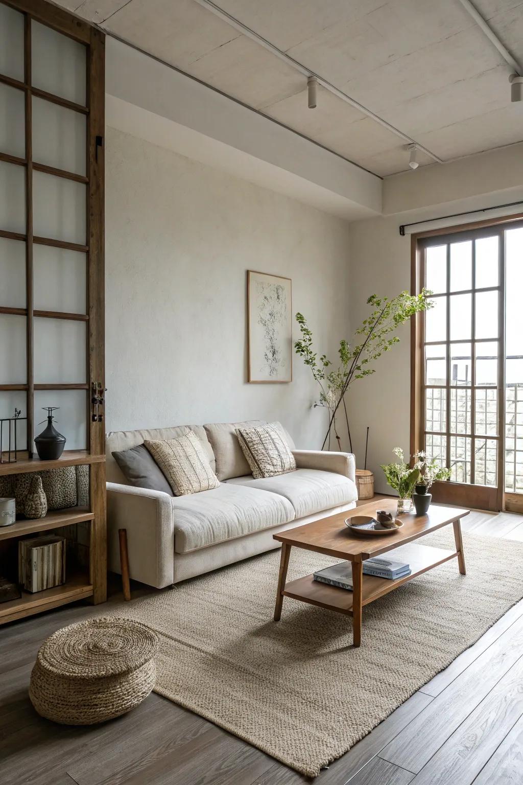 Clearing clutter reveals the true scope of a room.