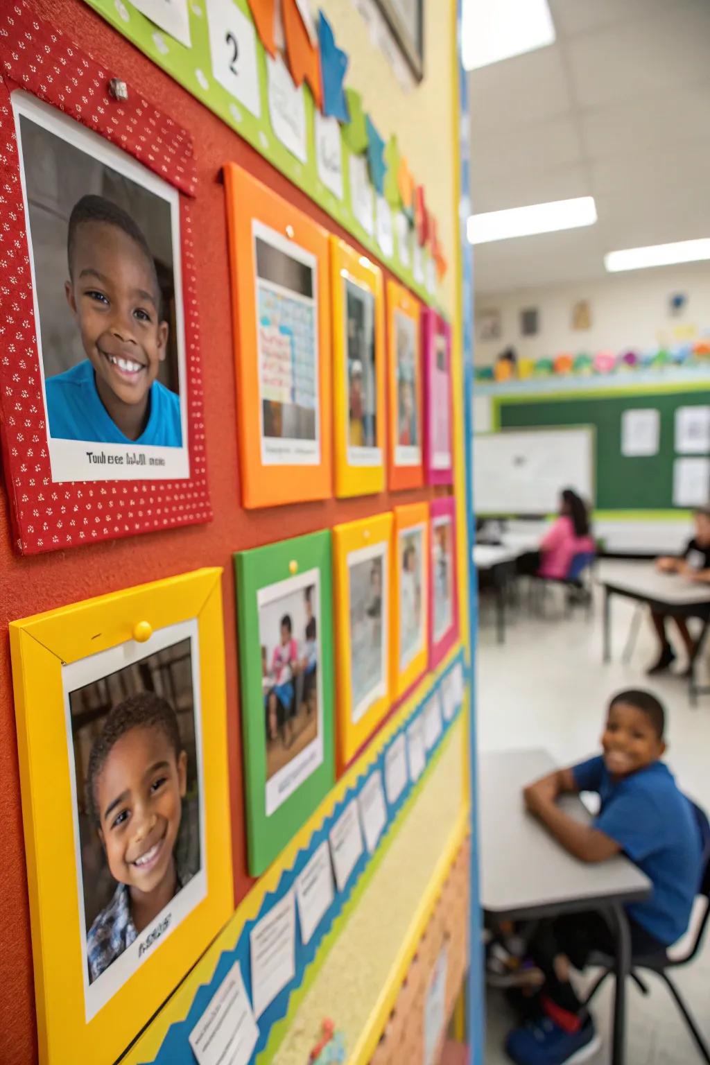 A captivating interactive picture display featuring student photos.