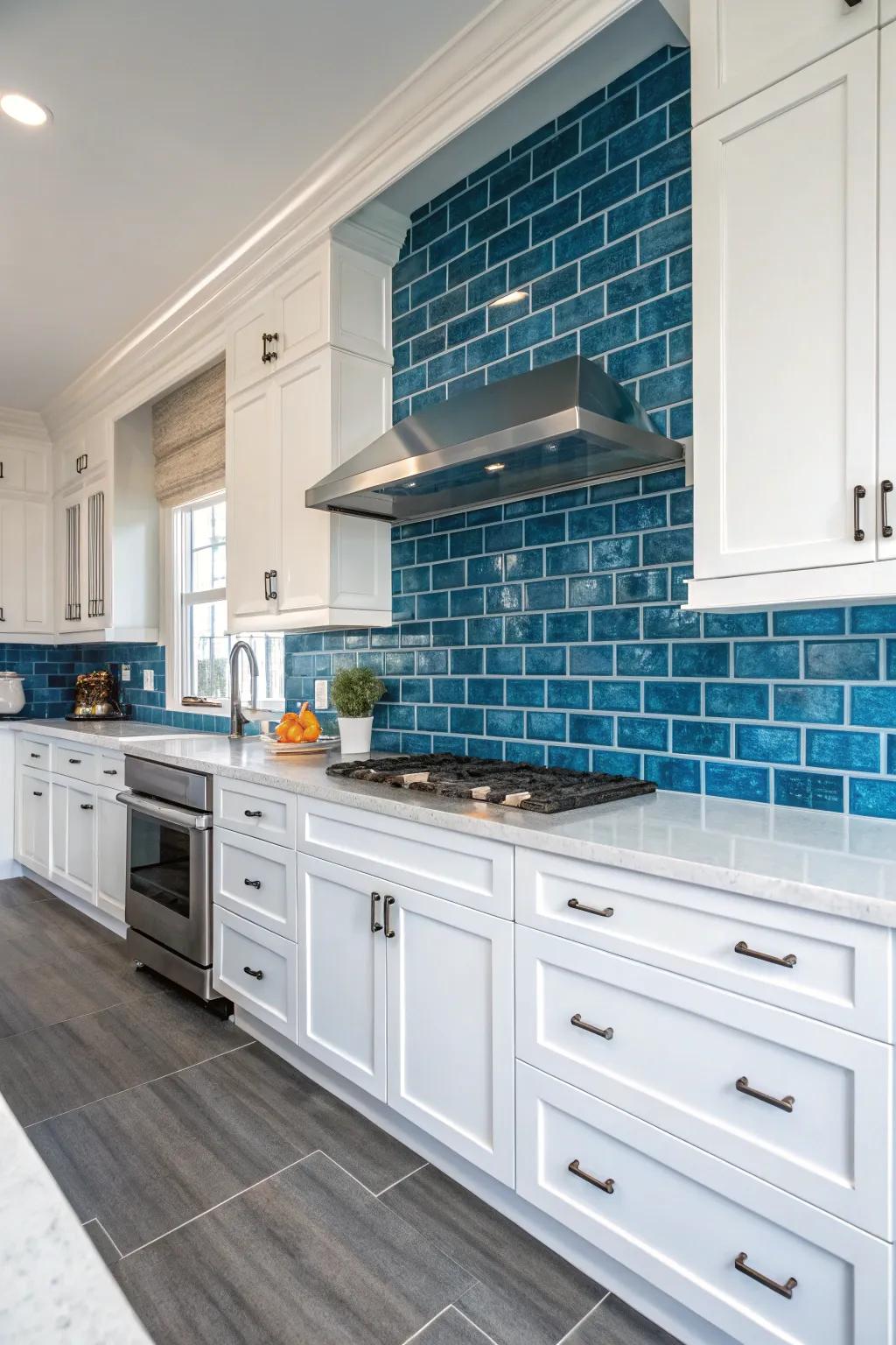 Make a statement with vibrant, colorful 'lines' tiles.