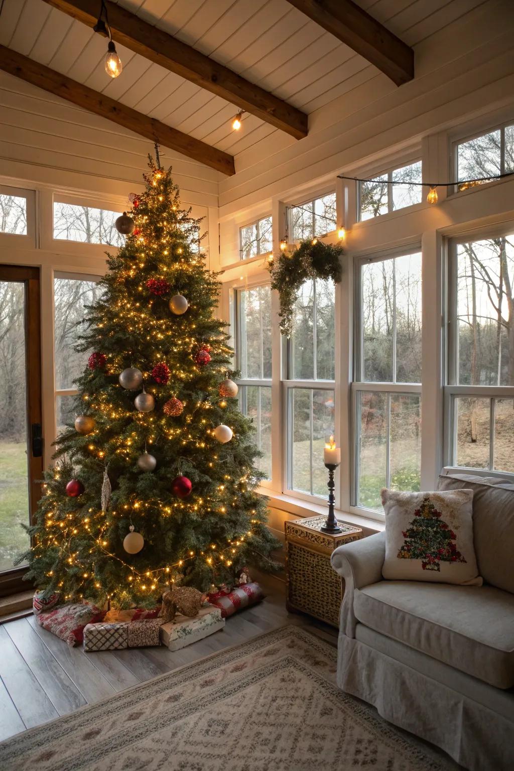 Let your Christmas tree's beauty radiate both inside and out.