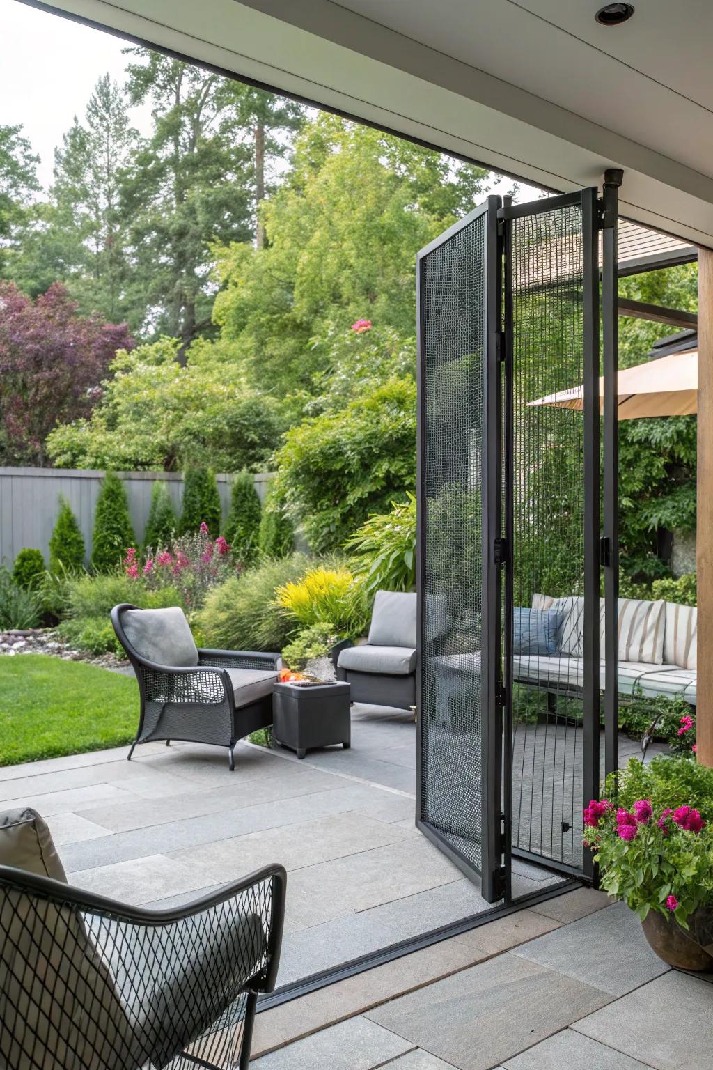Extensible net barriers provide security without compromising visual appeal.