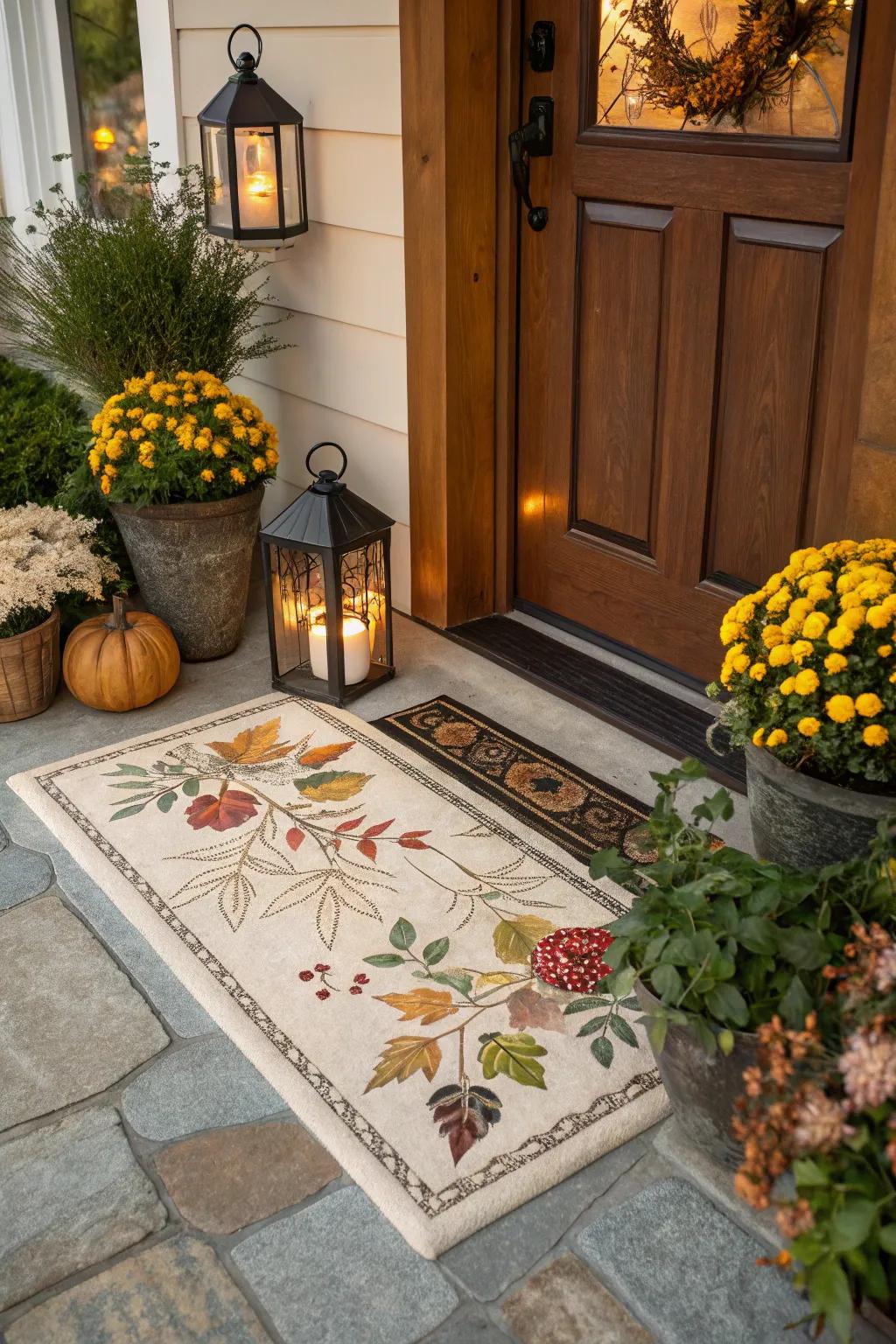 Celebrate each season with elegant decorative mat designs.