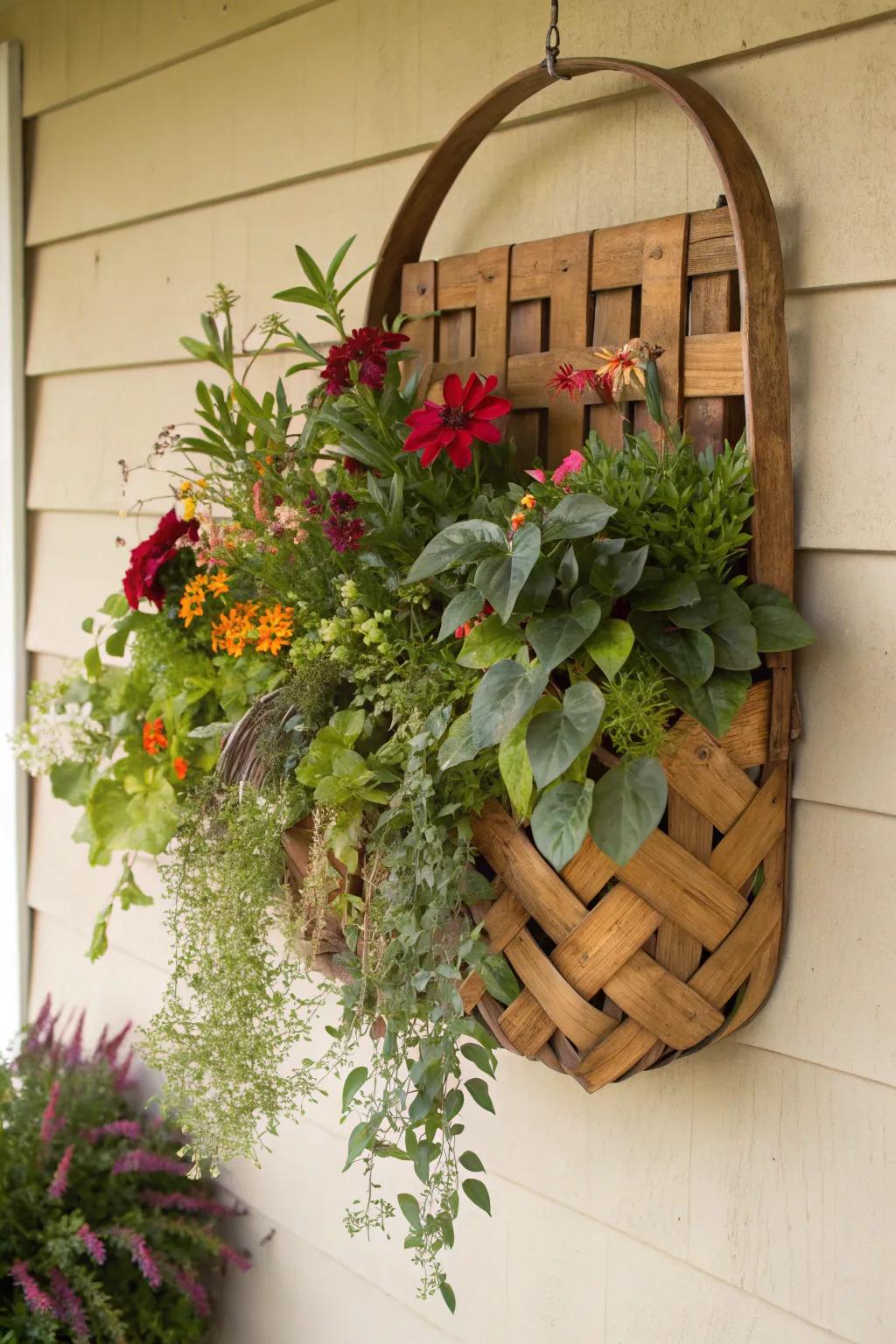 Bring the outdoors inside using a bloom-filled grain exchange frame.
