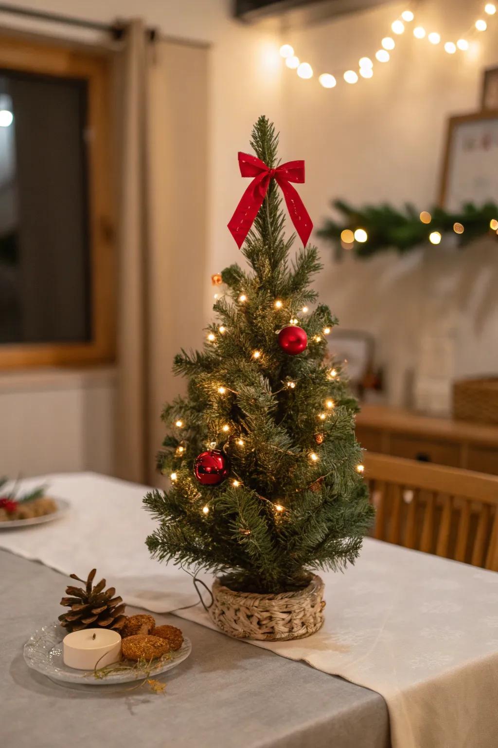 A lovely miniature tree that combines decoration with safety.