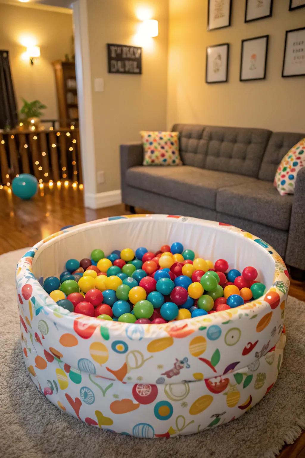 Plunge into a spectrum of color with an at-home ball pool.