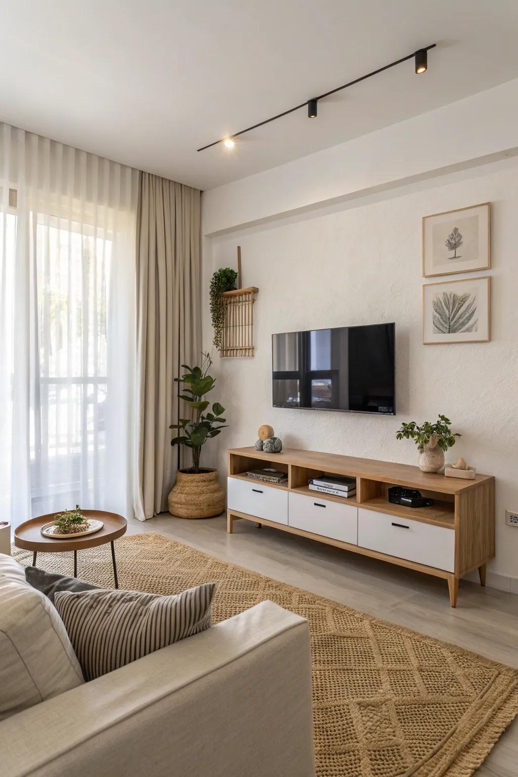 Wall-mounting your television generates an elegant, spacious appearance.