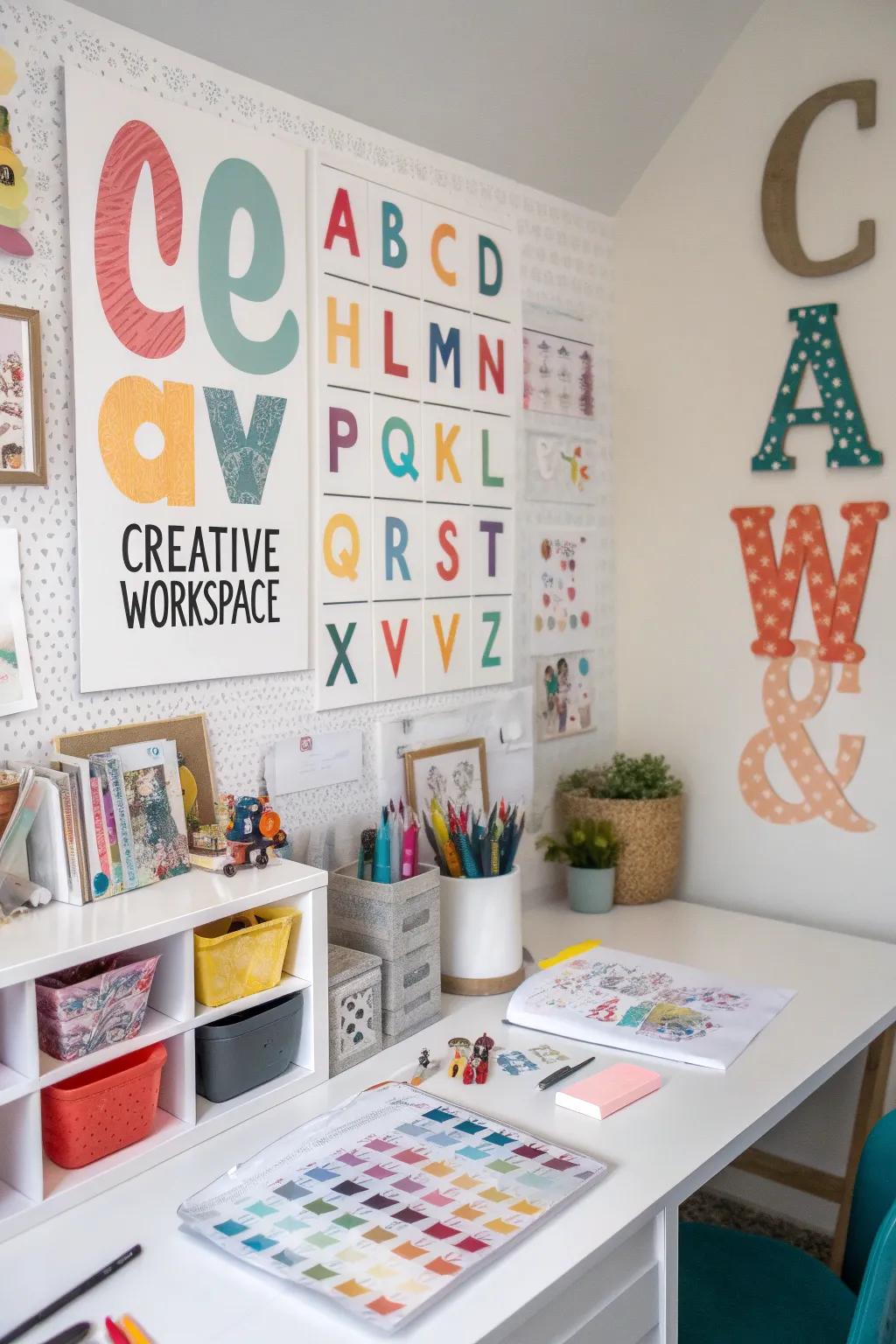 Experiment with letterform varieties for a unique flair.