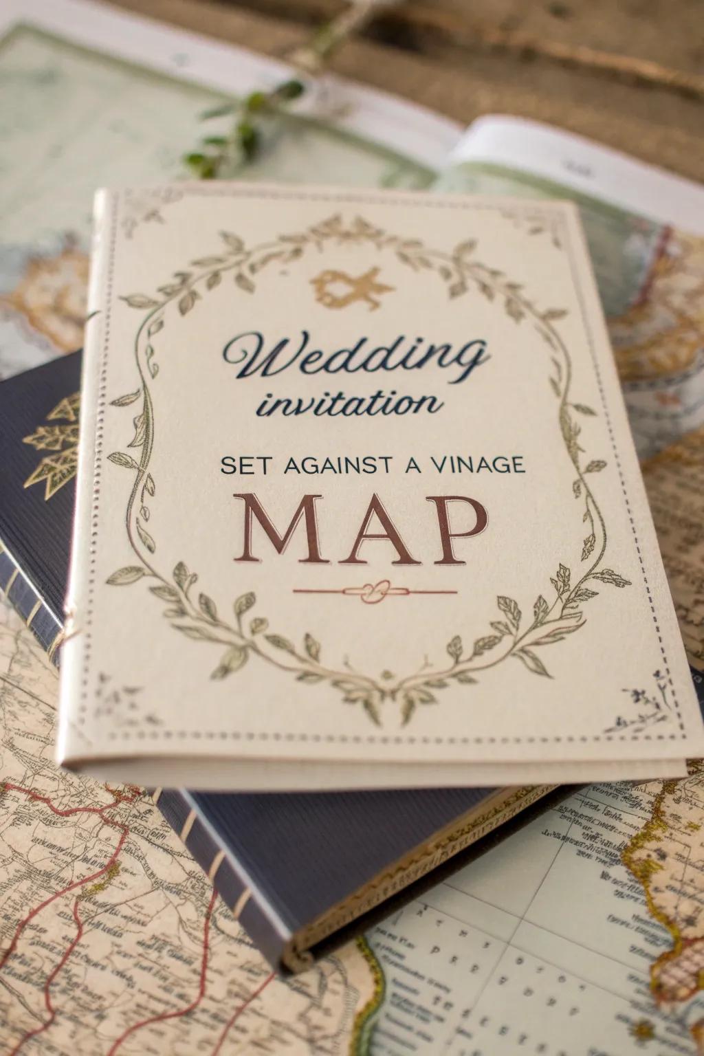 Travel-inspired invitations are tailor-made for couples with a sense of adventure.