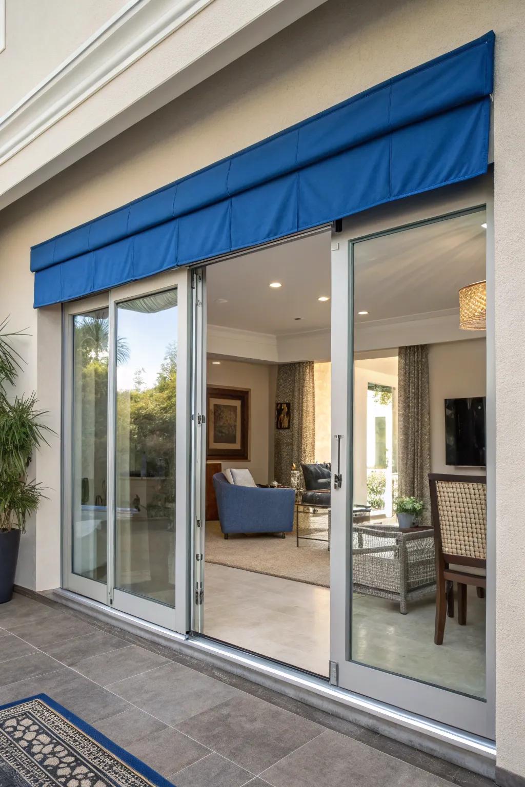 A striking hue variation can transform your sliding doors into a design feature.