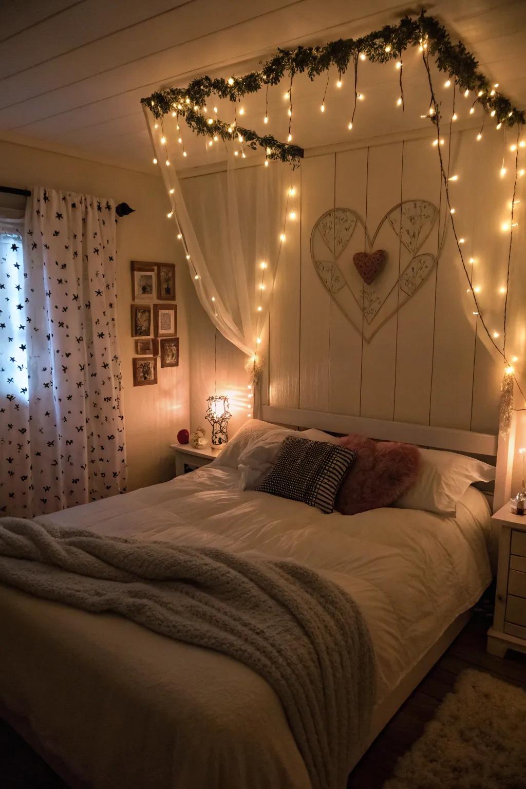 Transform your bedroom into a cozy retreat for Valentine's Day.