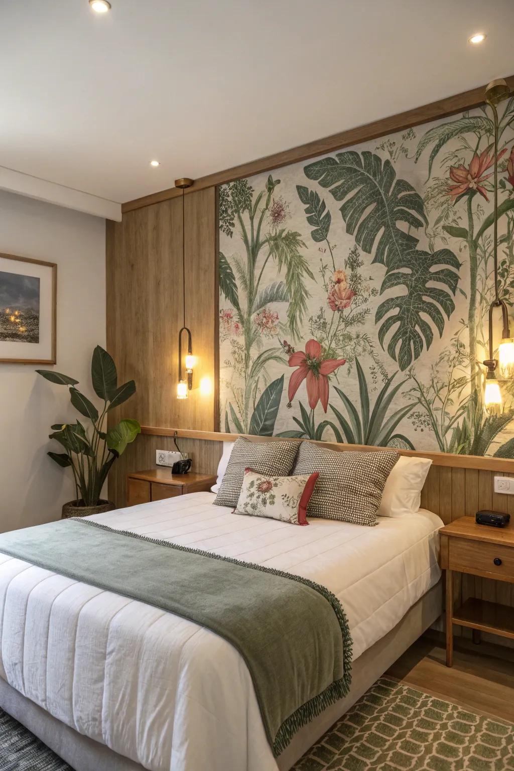 Botanical prints can transform your bedroom into a peaceful oasis.