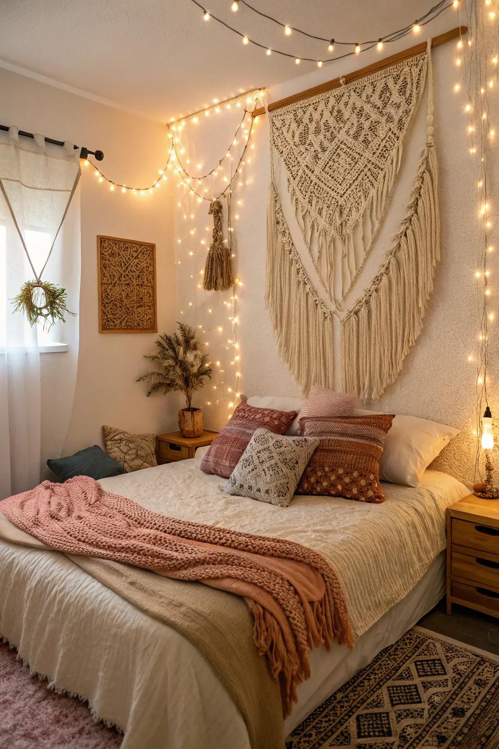 Macrame gives a comforting, bohemian vibe to a room.