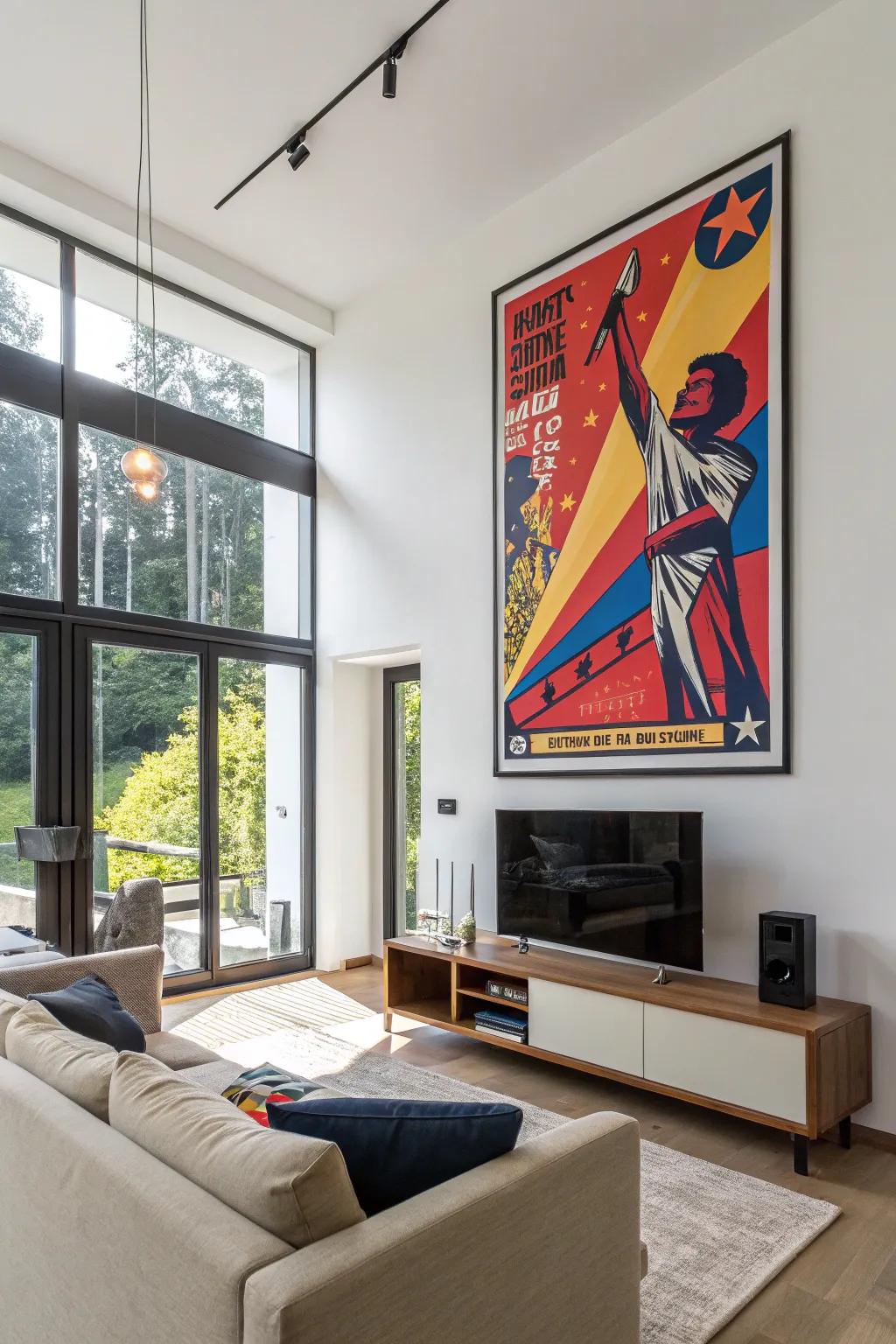 An eye-catching abstract art piece that breathes energy into the room.